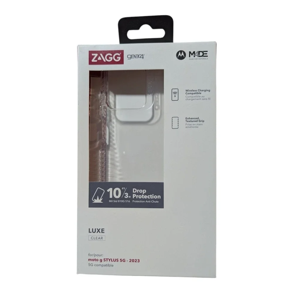 E9. ZAGG Gear4 Luxe Clear Case For Motorola Moto G Stylus 5G 2023 - Clear